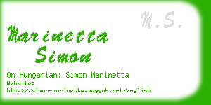 marinetta simon business card